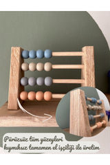 Natural Healthy Wooden Toy Montessori Abacus Analytical Intelligence Mathematics Kids Baby Room Decor