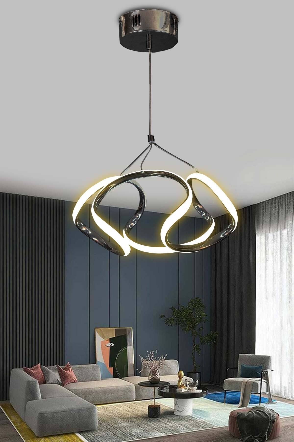 Dron Pendant Lamp Black Color Led Chandelier Daylight Modern Led Chandelier