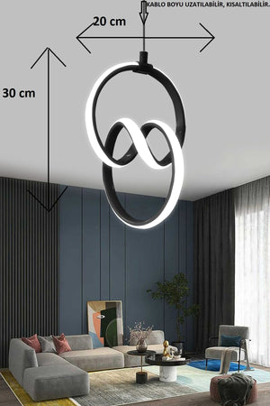 Modern Pendant Lamp Black Case White Light Led Chandelier 1 Year Warranty Signature Led Chandelier