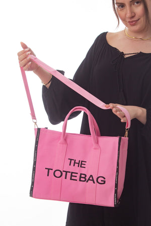 Women'S Pink Tote Bag Long Strap Bag And Shoulder Bag