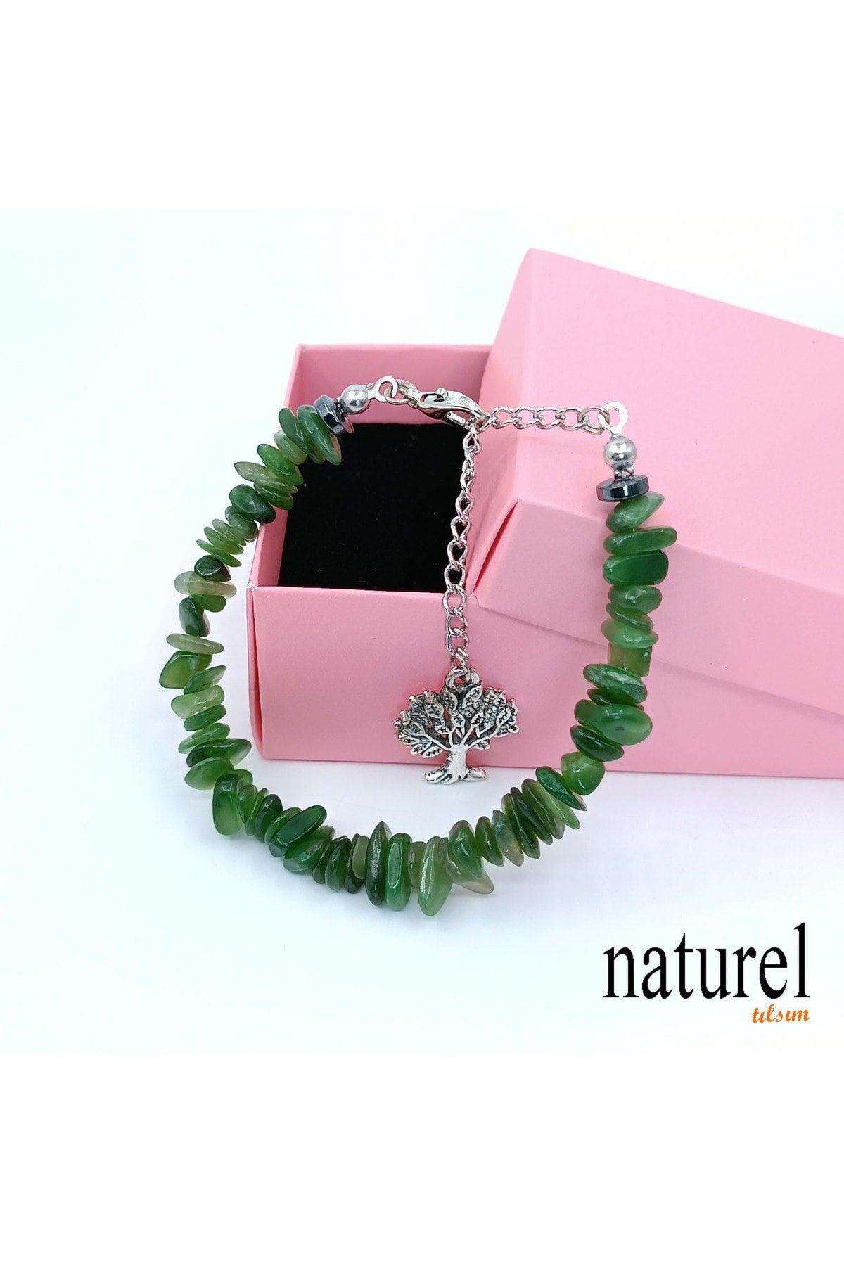 Natural Stone Canada Jade Women's Bracelet - Broken Natural Stone - Gift Bracelet - Swordslife