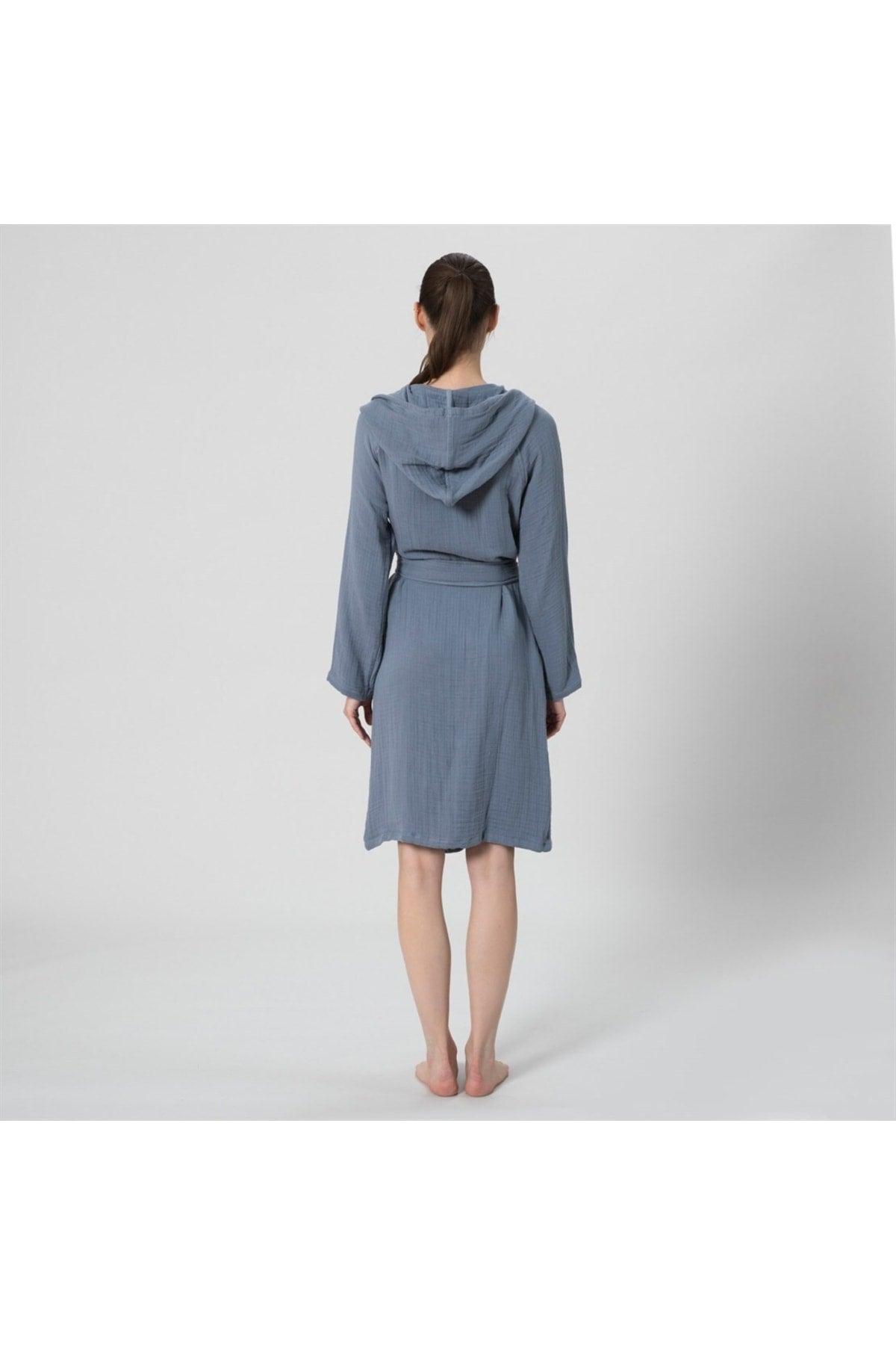 Armin Unisex Bathrobe Smoke Blue - Swordslife