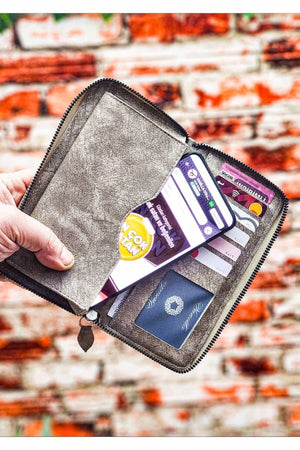 Unisex Vegan Leather Card Holder Wallet With Phone Compartment Xclub Model