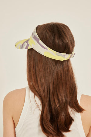 14040 Uv Protected Camouflage Patterned Beige Tennis Hat