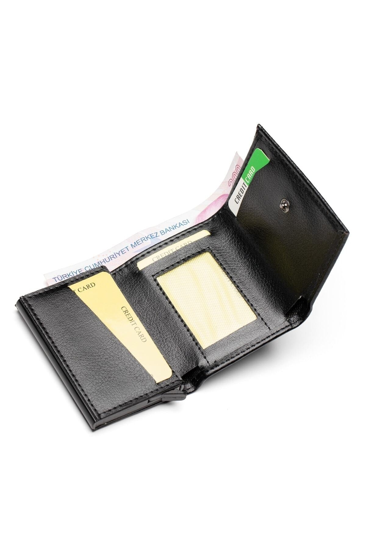 Mechanism And Quality Black Men'S Leather Wallet Unisex