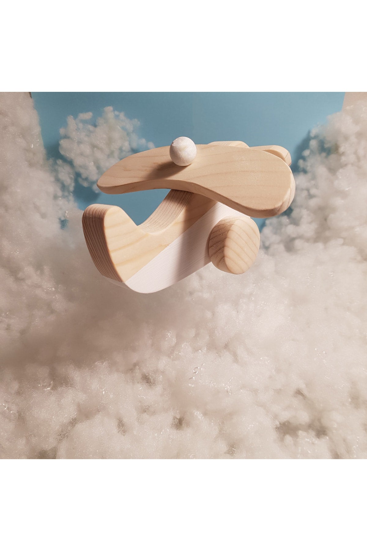 Handmade Wooden Toy Airplane, Educational, Creative, Vintage And Natural And Safe Wooden Baby Toy