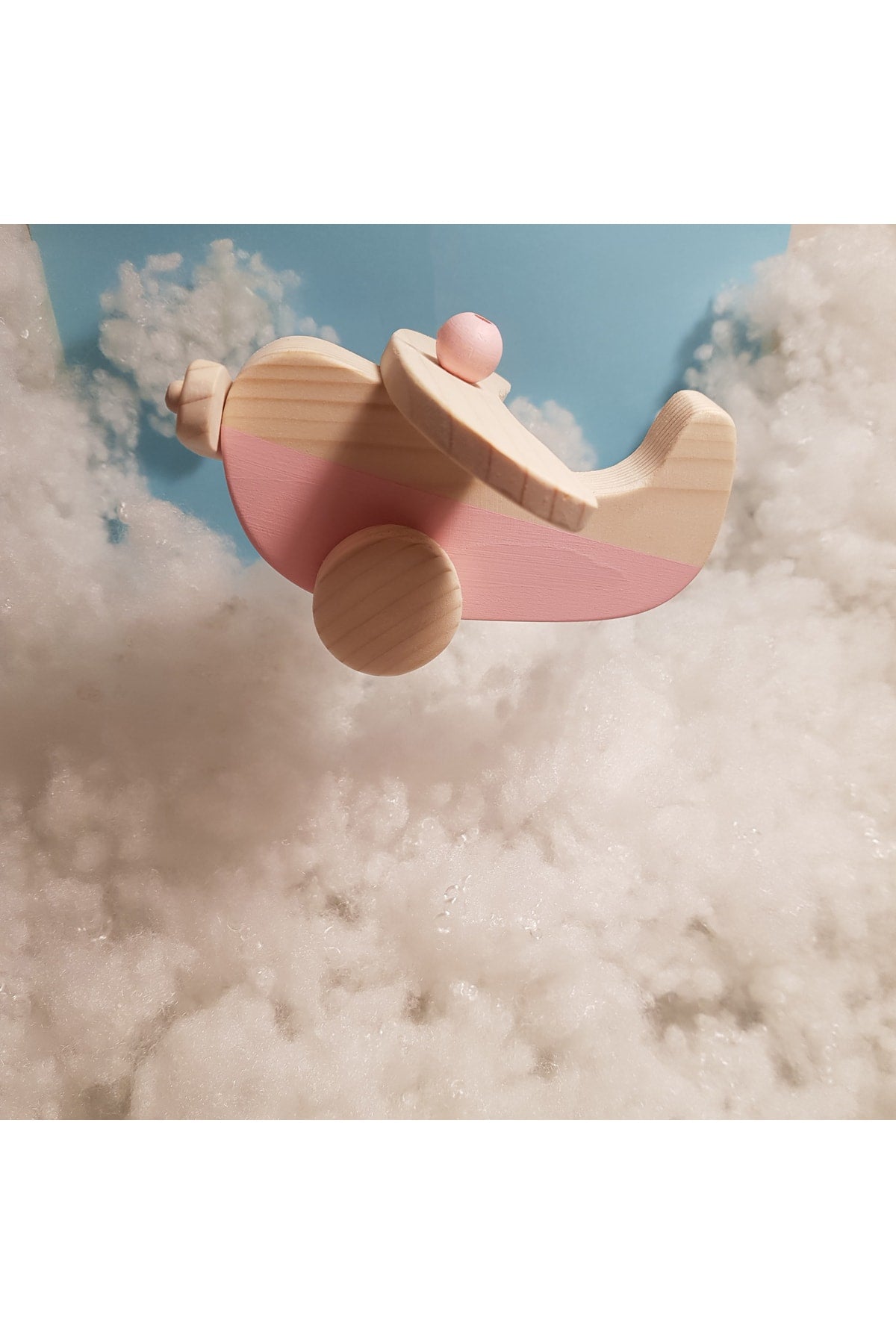 Handmade Wooden Toy Airplane, Educational, Creative, Vintage And Natural And Safe Wooden Baby Toy