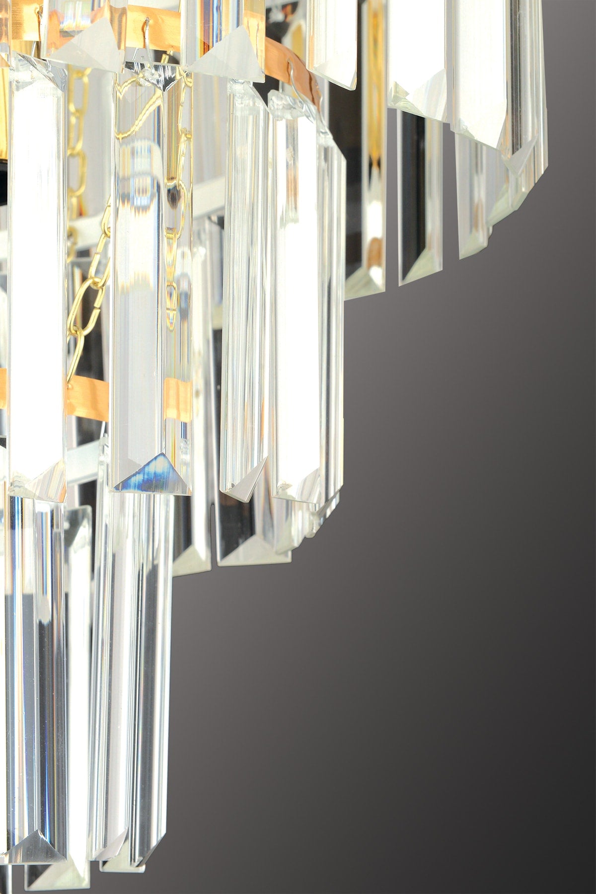 Çağla 3 Layer White to Gold Gilded 30 Luxury Chandelier