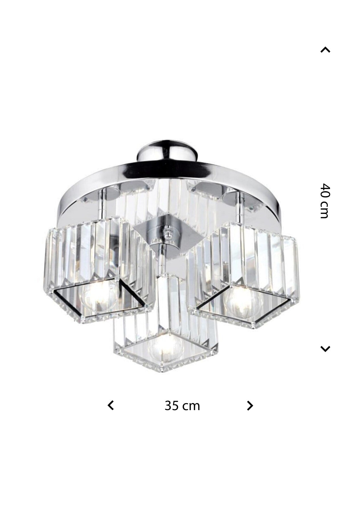 Lara 3-Piece Chrome K-01 Chandelier