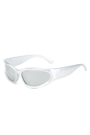 Elon Silver Mirror Y2K Vintage Fashion Lightweight Unisex Sunglasses