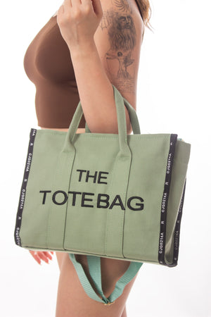 Pearl Women'S Water Green Tote Bag Canvas Long Strap Bag Shoulder Bag