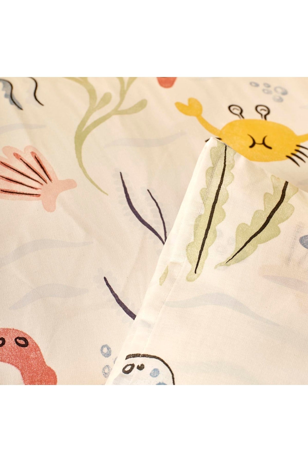 100% Cotton Ranforce Marin Whale Baby Duvet Cover Set Blue (100X150 Cm)