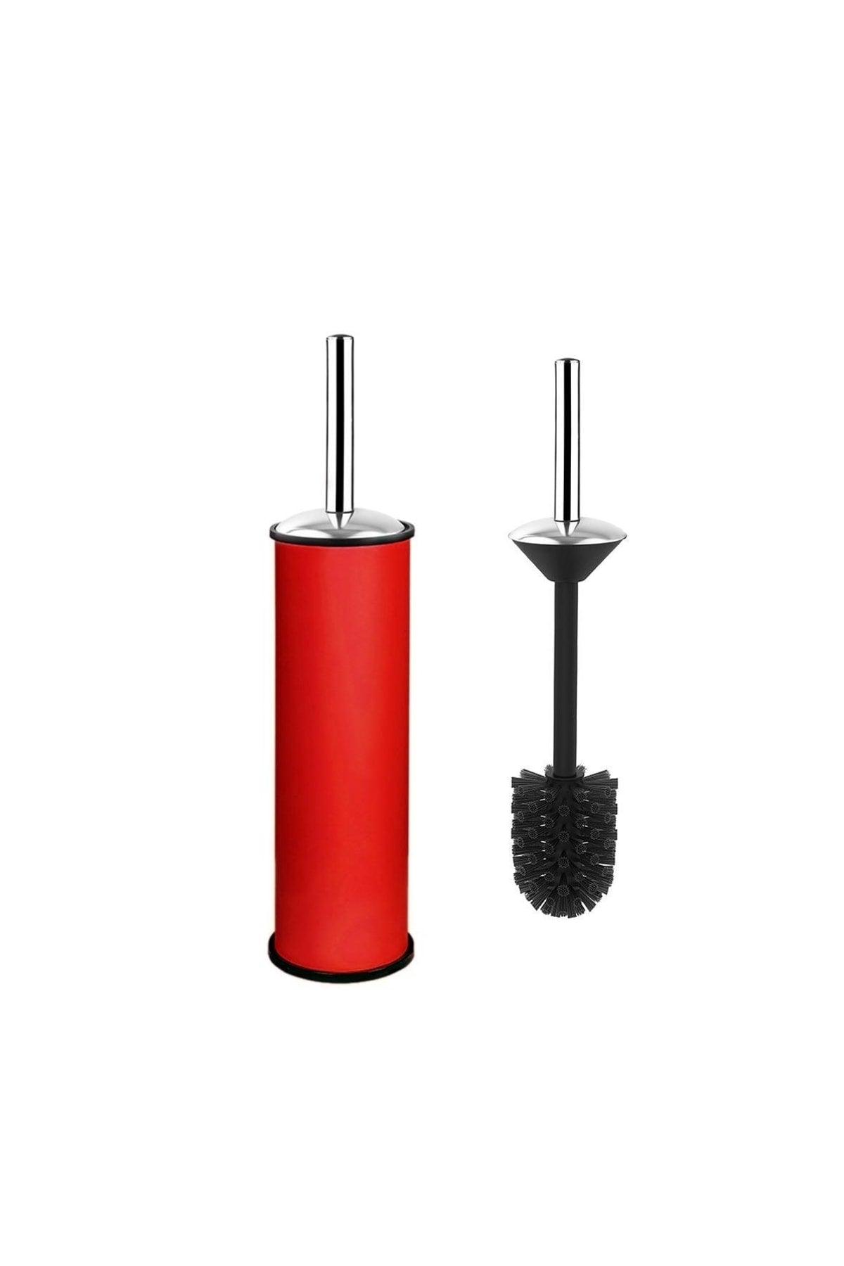 Double Bathroom Set - Red (3lt Trash Can + Toilet Brush) - Swordslife