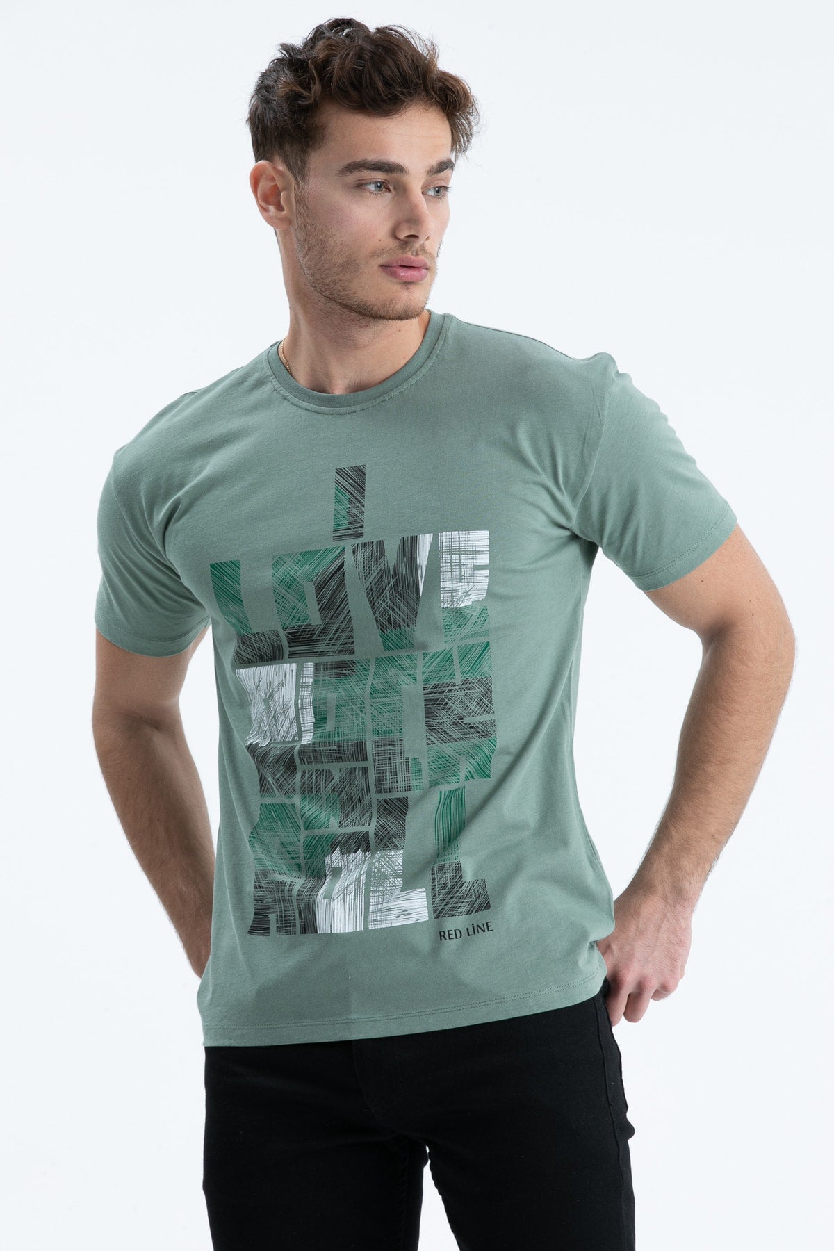 Men'S T-Shirt Regular Fit S-4095 Mint