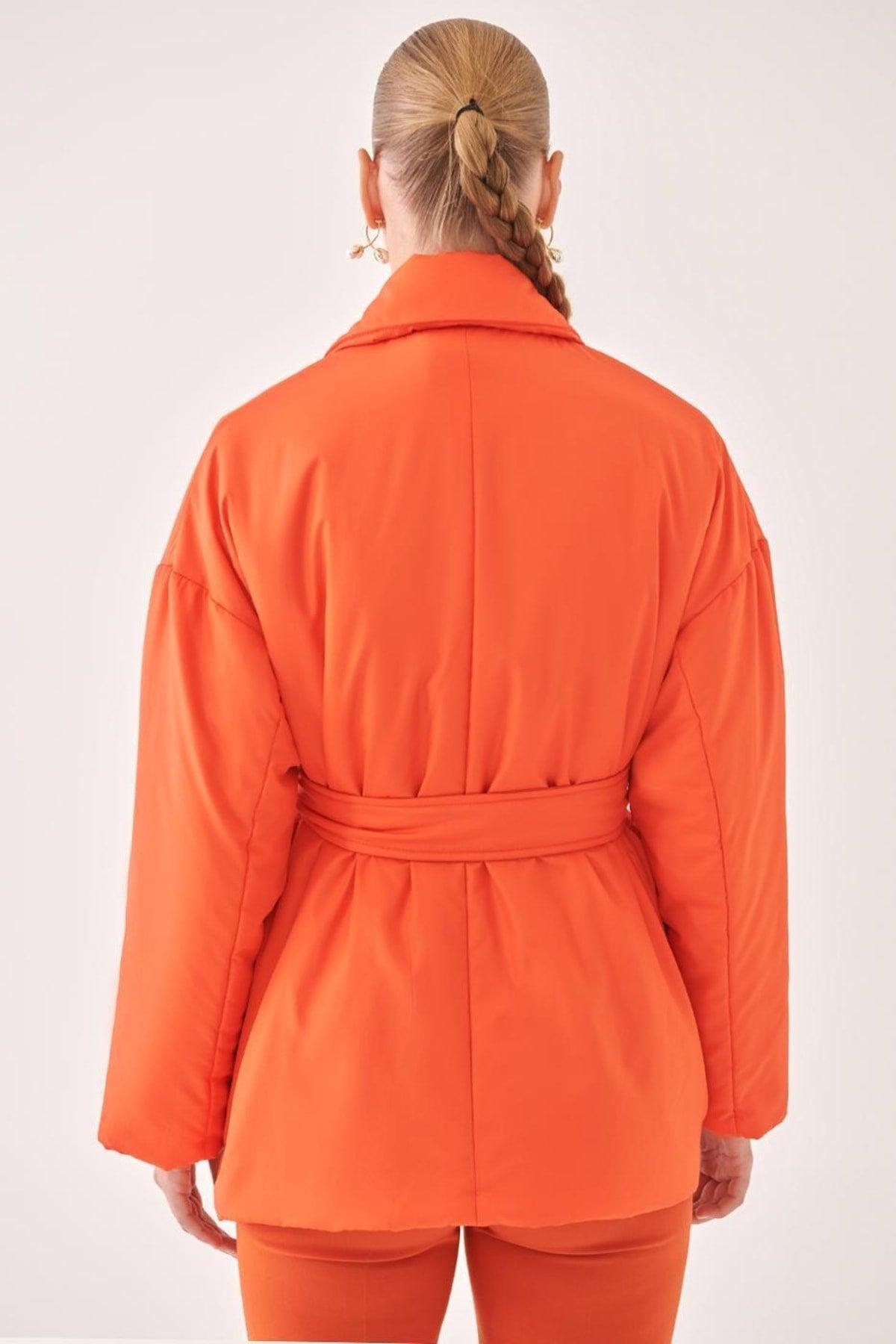 Trevor Casual Fit Jacket Collar Orange Color Coats - Swordslife