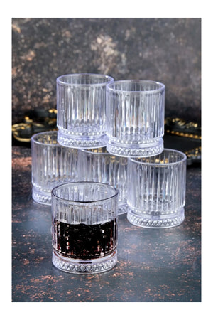 Elysia Mika Set Of 6 200 Ml Crystal Soft Drink Water Glasses