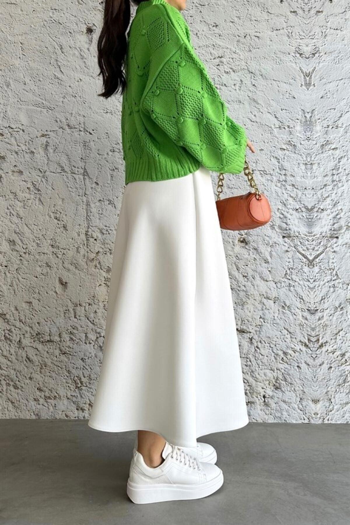 Puff Scuba White Skirt - Swordslife