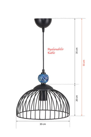 Sucrier Stone Chandelier Black Mtla-46