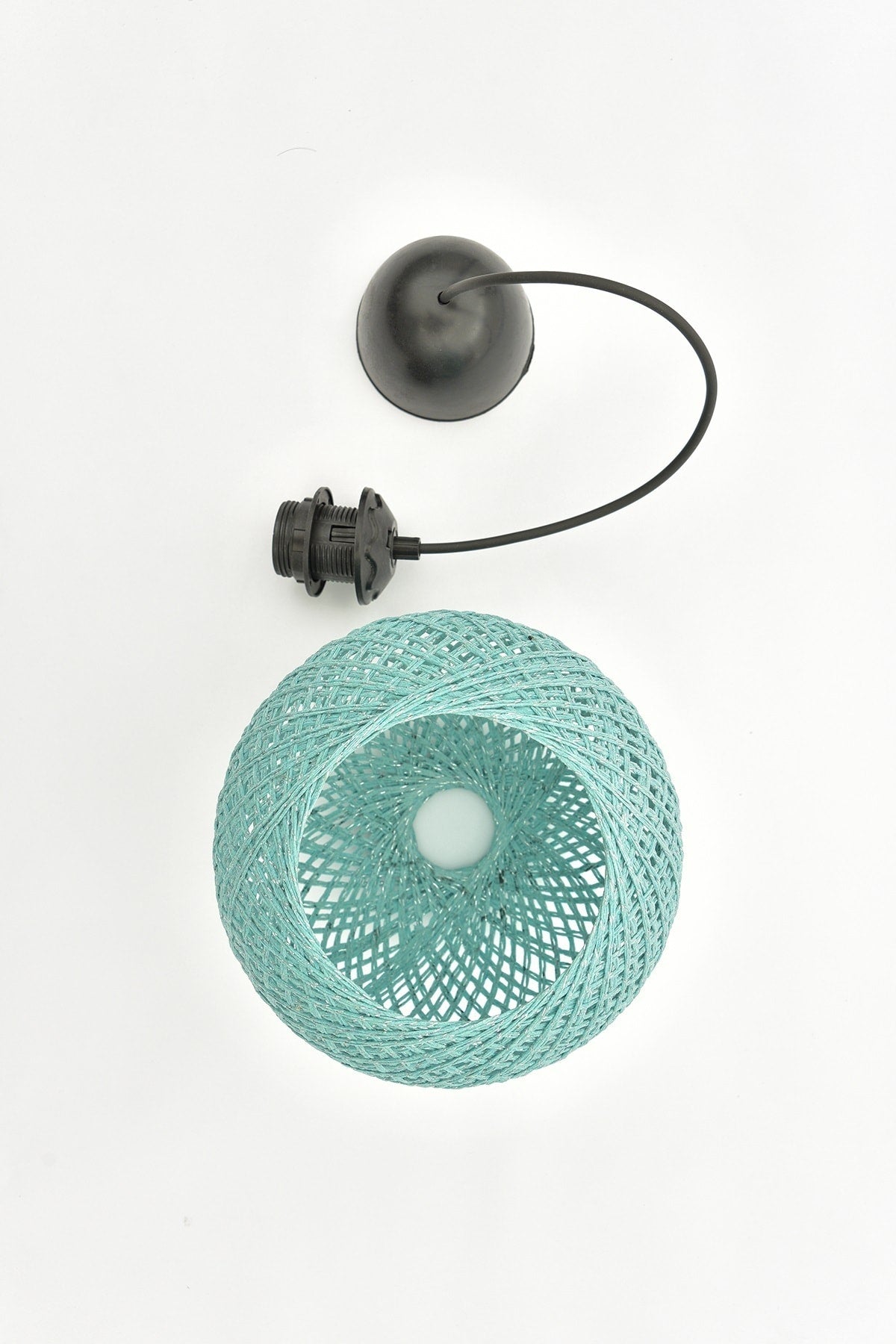 Balle Cyan Pendant Lamp Ball Chandelier Black Cable