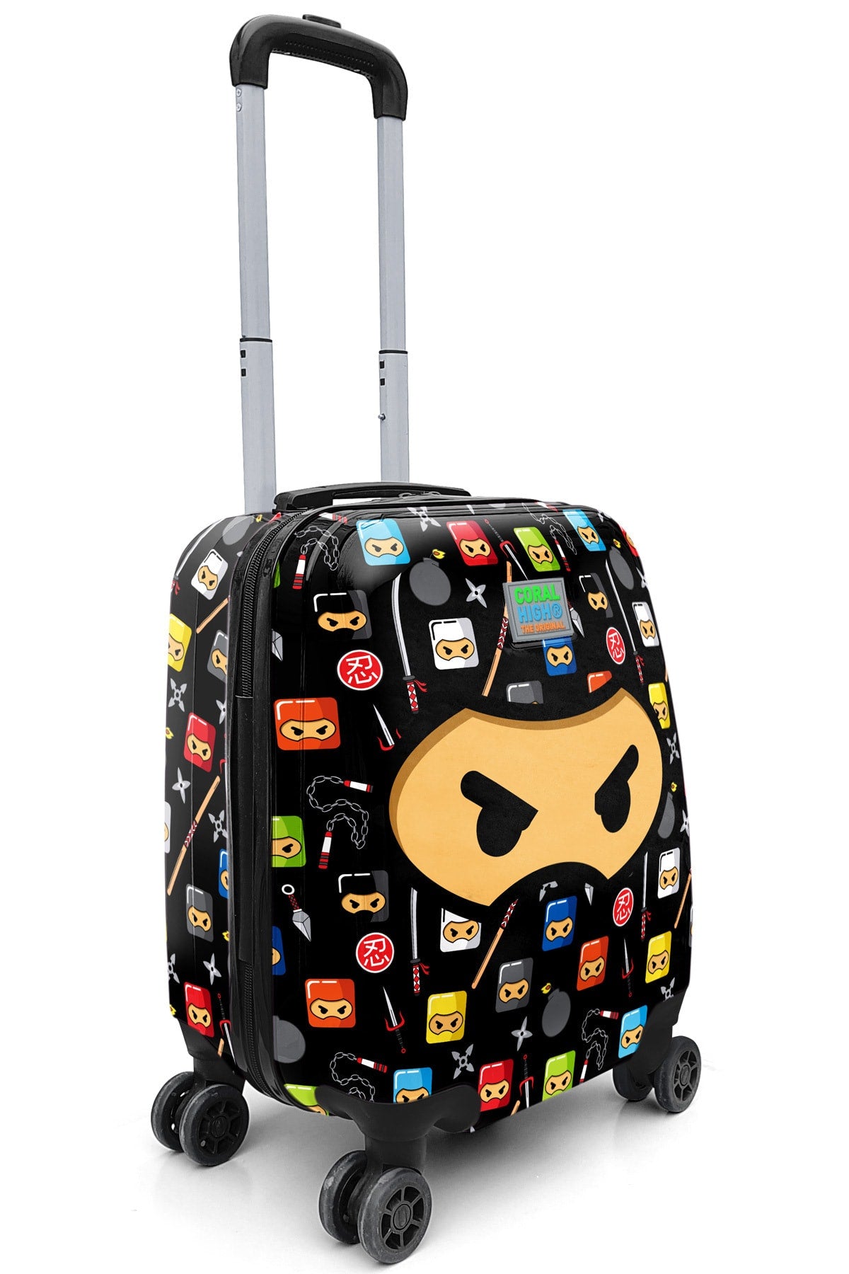 Kids Black Ninja Patterned Luggage 16747