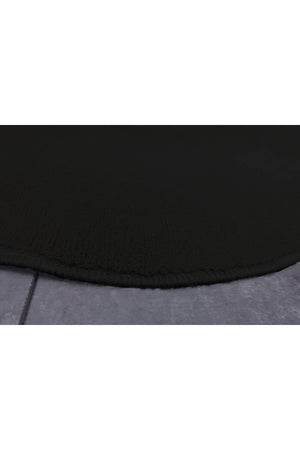 Anatolia 2-Piece Black 80x140 50x70 Cm Large Size Bath Mat Set Non-Slip Toilet Seat Set - Swordslife