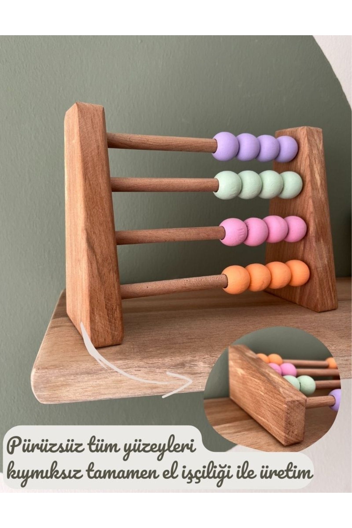 Natural Healthy Wooden Toy Montessori Abacus Analytical Intelligence Mathematics Kids Baby Room Decor