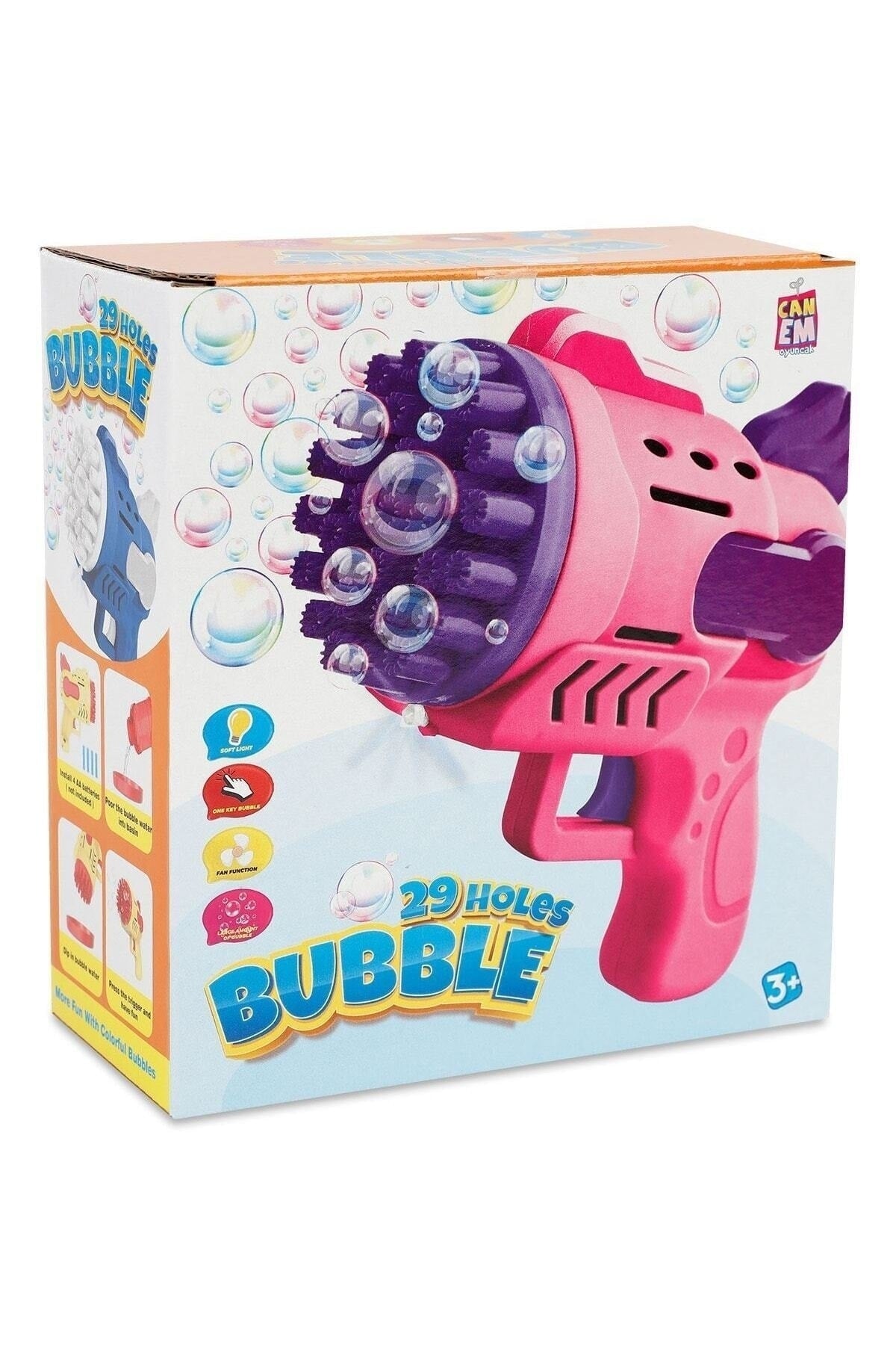 29 Holes Illuminated Battery Powered Foam Bubble Gun - Battery Powered Foam Gun Bubble Gun