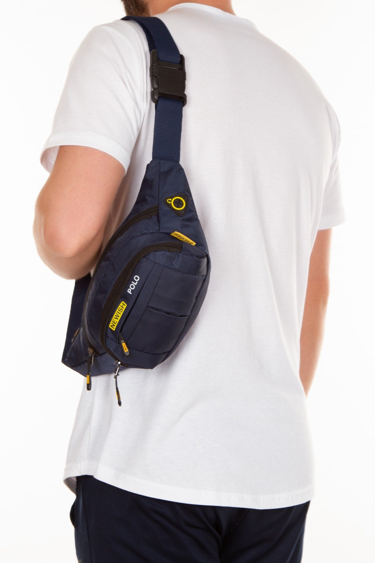 Headphone Out Waist And Shoulder Bag Navy Blue