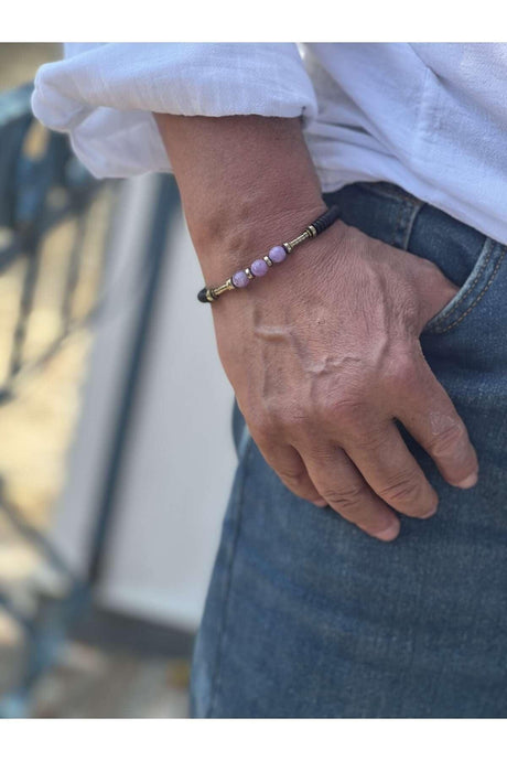 Ametrine&Hematite&Lava Stone Unisex Bracelet - Swordslife