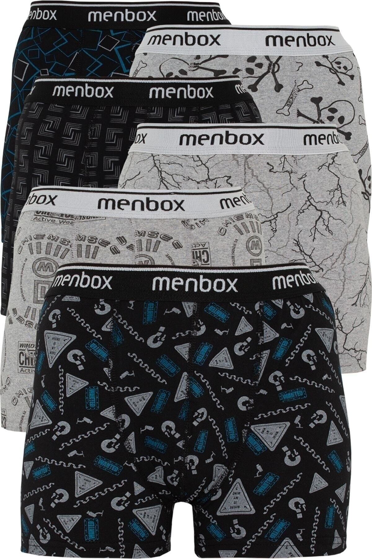 6 Piece Patterned Lycra Classic Men'S Boxer