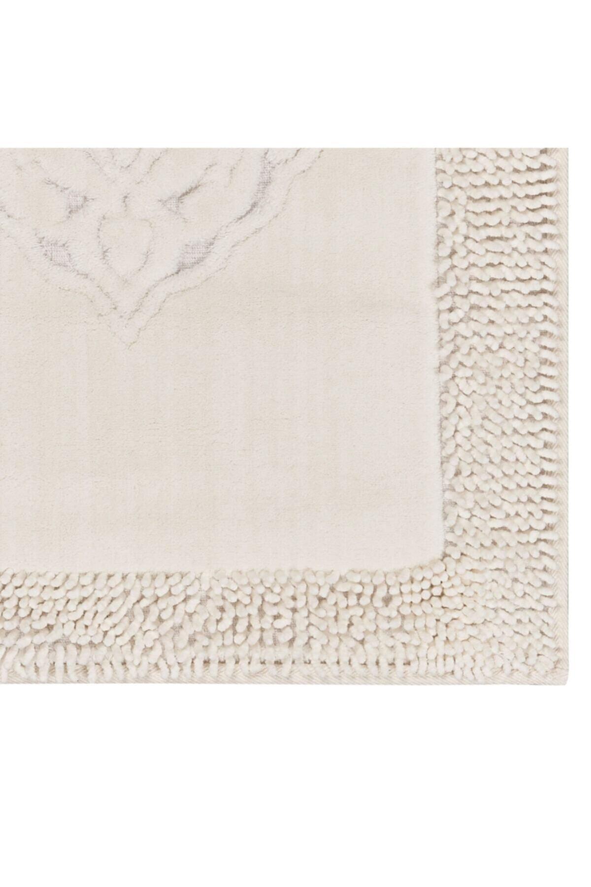 Tiffany 2-Piece Cotton Closet Set Cream Bath Mat Set - Swordslife