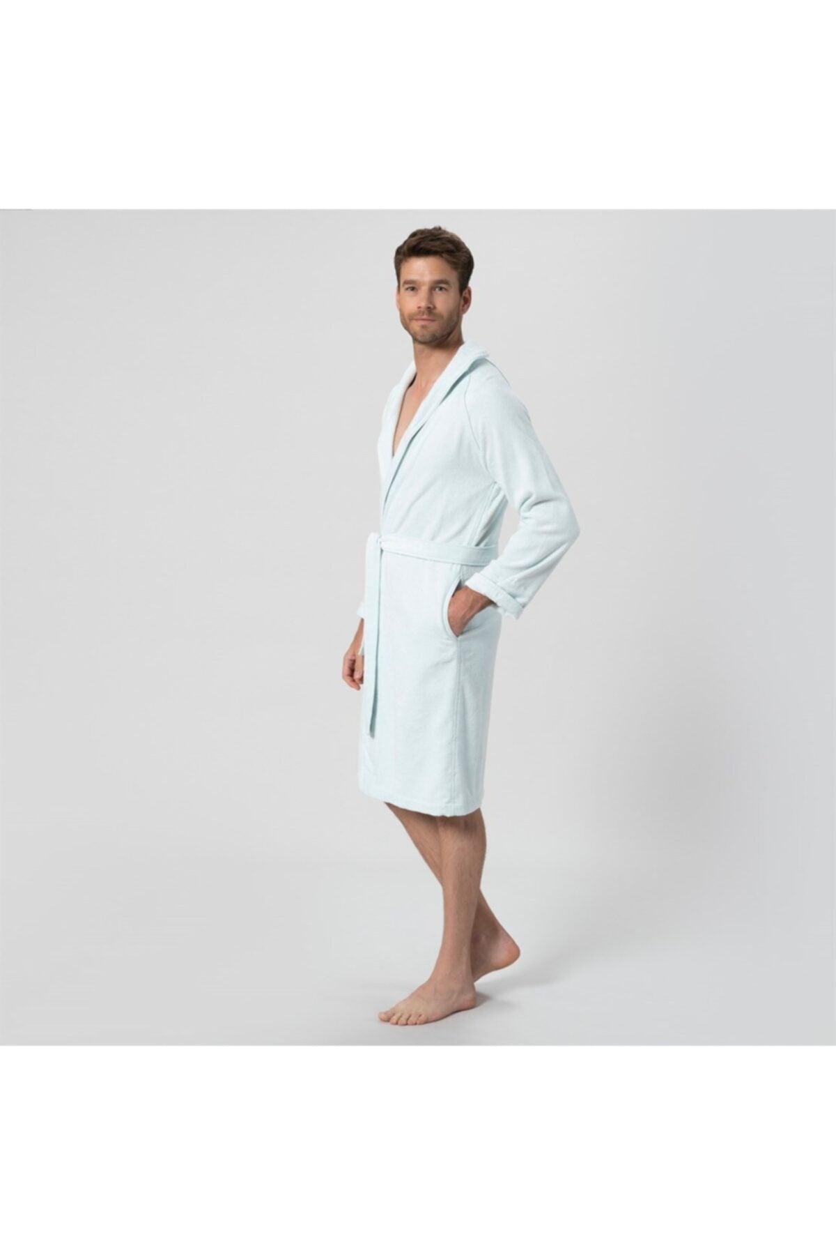 Solid Unisex Bathrobe Light Aqua - Swordslife