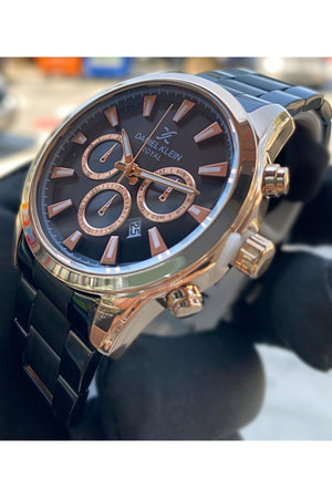 Black Men'S Wristwatch 3 Atm Waterproof Stainless Steel Machine Guaranteed