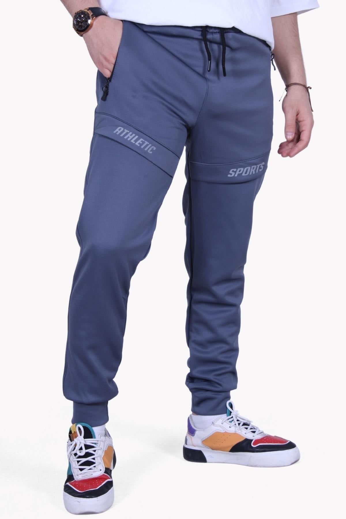Sml-Xl-Xxl Slim Fit Printed Scuba Men'S Sweatpants