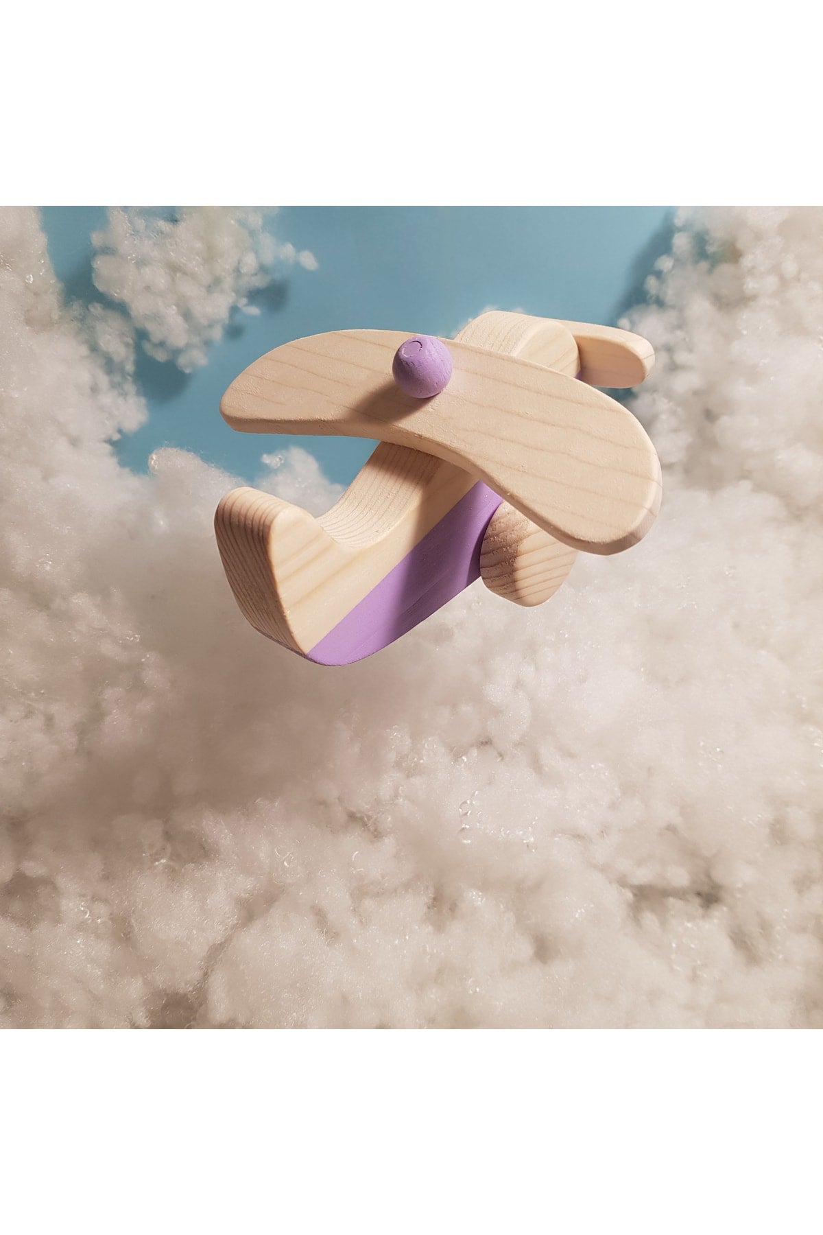 Handmade Wooden Toy Airplane, Educational, Creative, Vintage And Natural And Safe Wooden Baby Toy