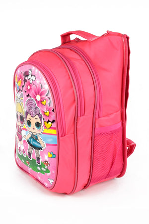 Middle School Primary School Bag And Lunch Box 3 Pockets Padded Pink
