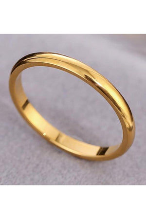 3Mm Thin Curved Shiny Steel Wedding Band Ring Cl27