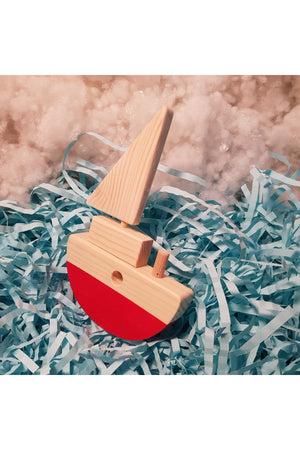 Handmade Wooden Toy Baby Ship Children'S Imagination Gift Toy