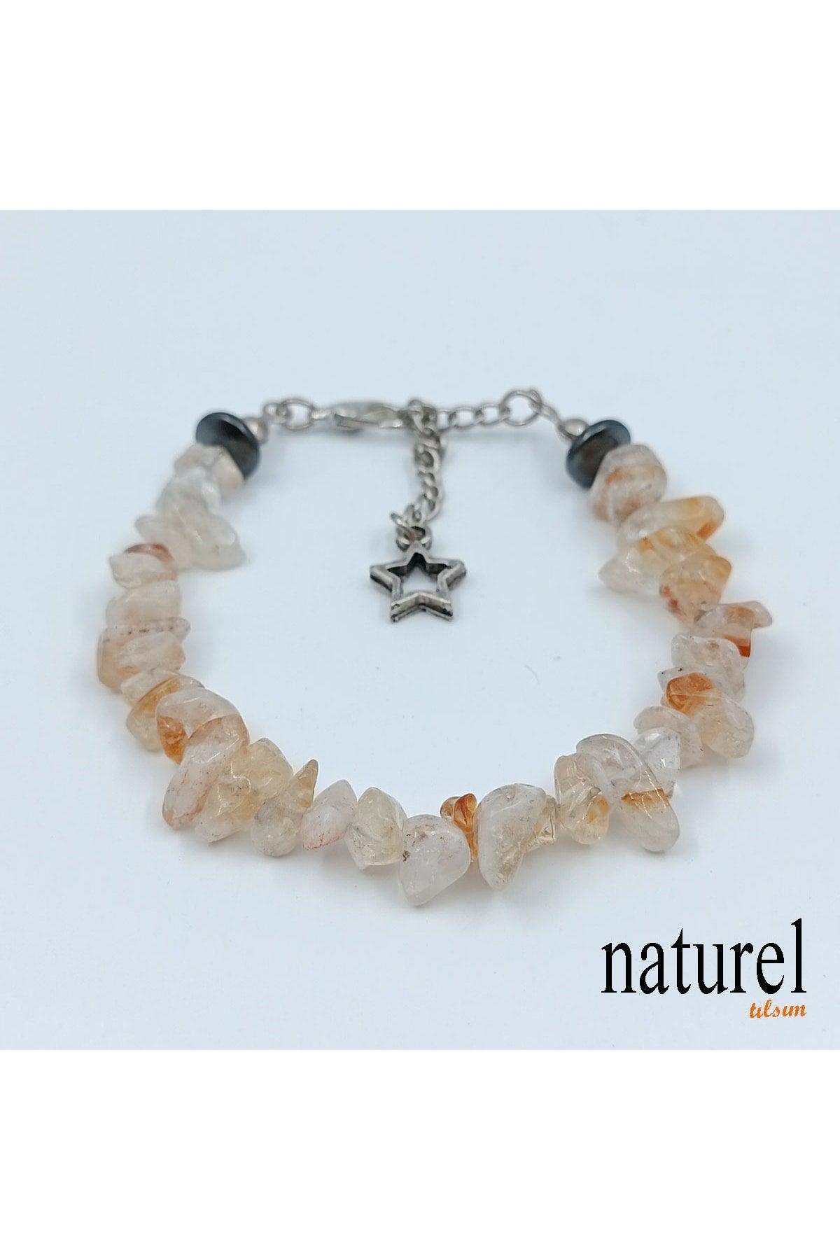 Natural Stone Citrine Broken Natural Stone Women Bracelet Money And Abundance Abundance Natural Healing Stone Citrine - Swordslife