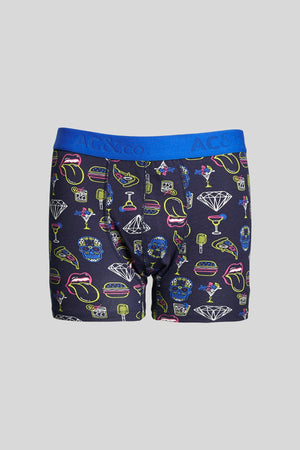 Men'S Navy-Sax Blue 3-Pack Cotton Flexible Boxer
