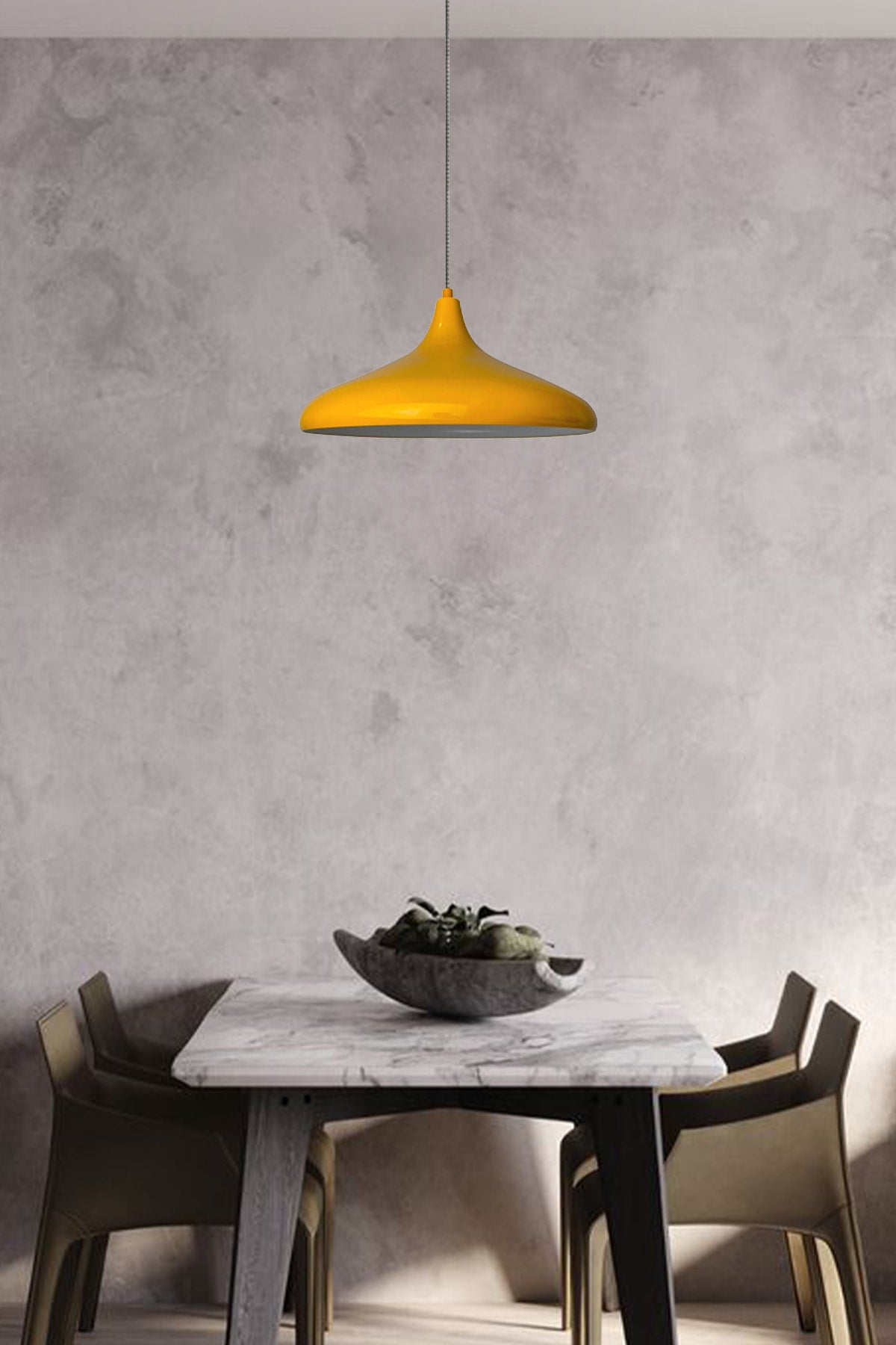 Champion Yellow Special Cable Chandelier - Aluminum 35 Cm Cafe Rustic Pendant Lamp Kitchen Lamp Models