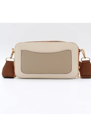 Women'S Canta Cream Taba Quality Sport Stylish Crossbody Shoulder Bag With Two Compartment Pockets (Small Size)