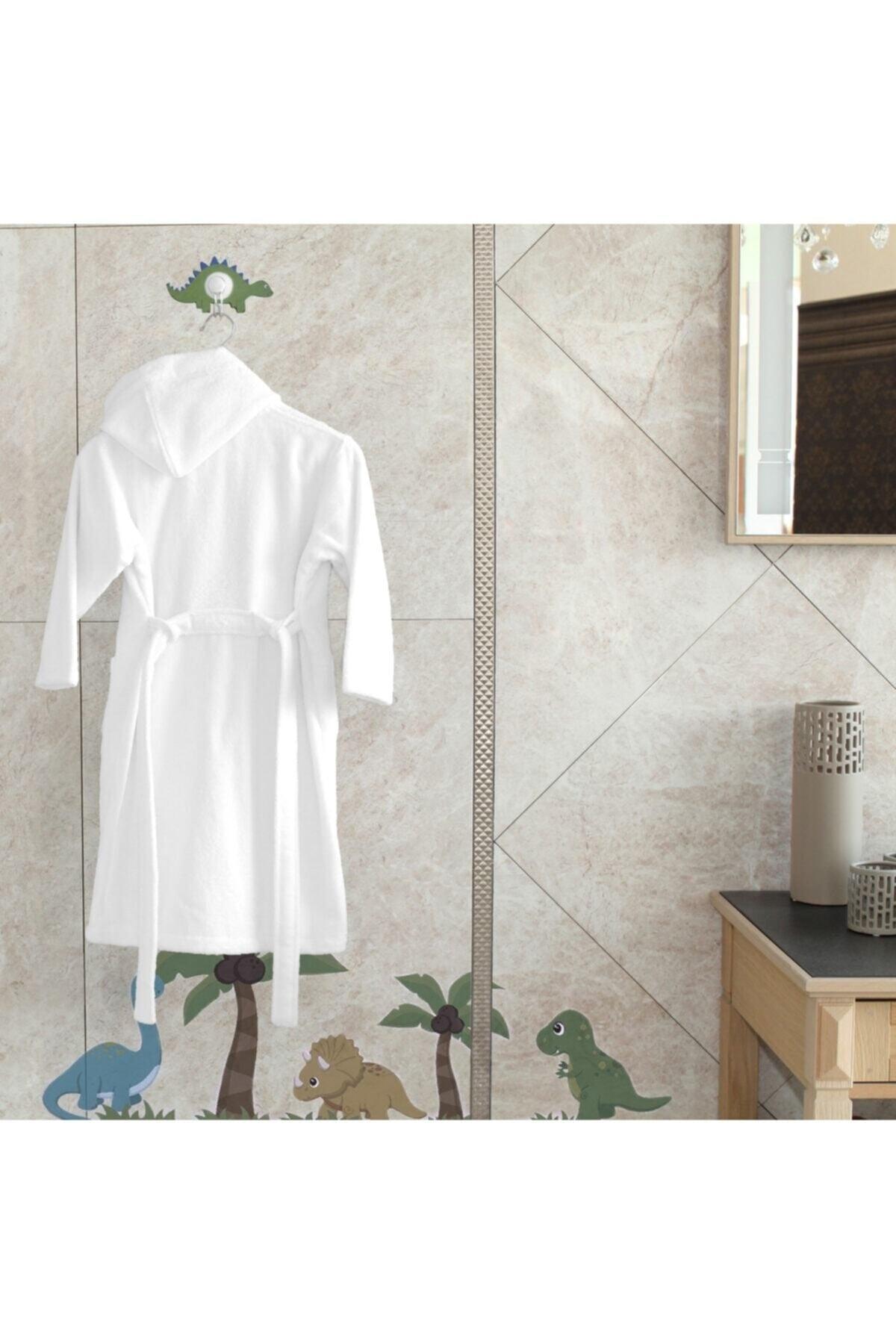 Unisex Junior White Cotton Bathrobe - Swordslife