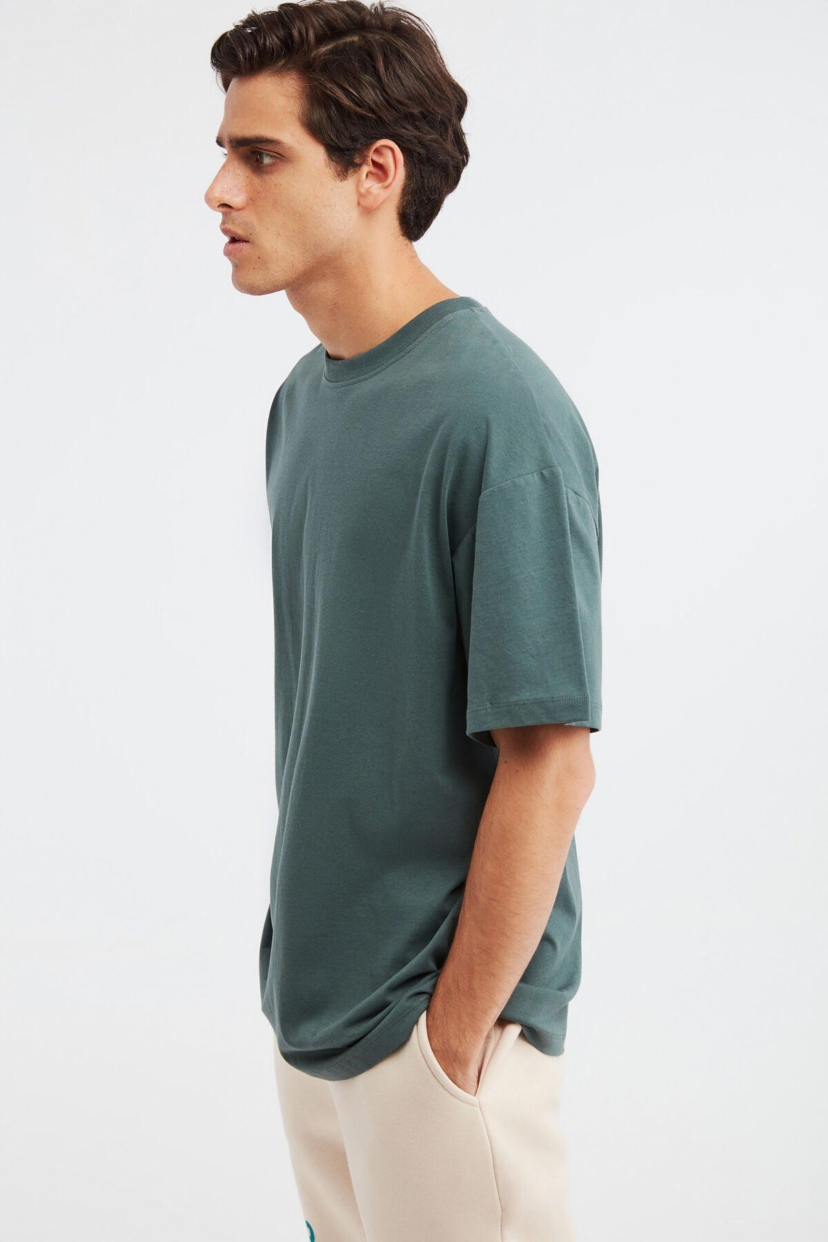 Jett Oversize Dark Green T-shirt