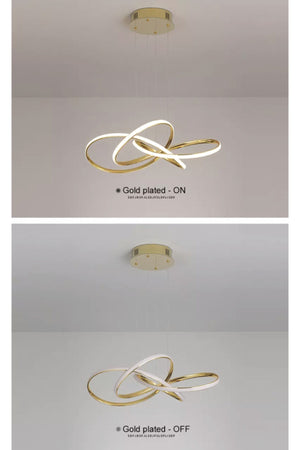 A Imported Product Modern Pendant Lamp Power Led Chandelier Concept Product Gold Yellow Led Chandelier