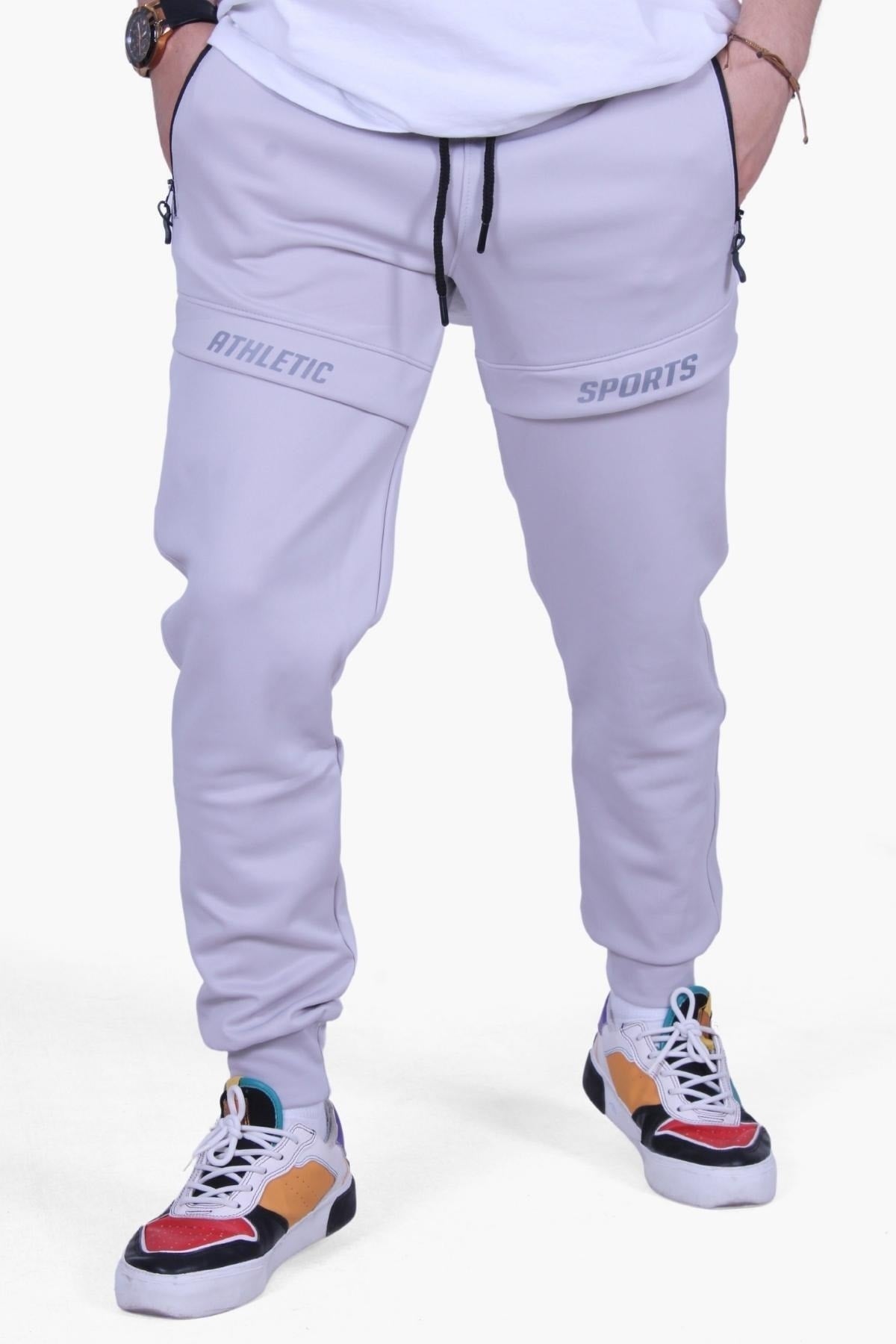 Sml-Xl-Xxl Slim Fit Printed Scuba Men'S Sweatpants