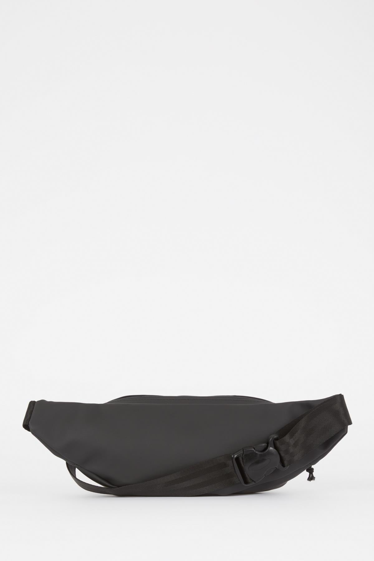 Men'S Large Faux Leather Waist Bag