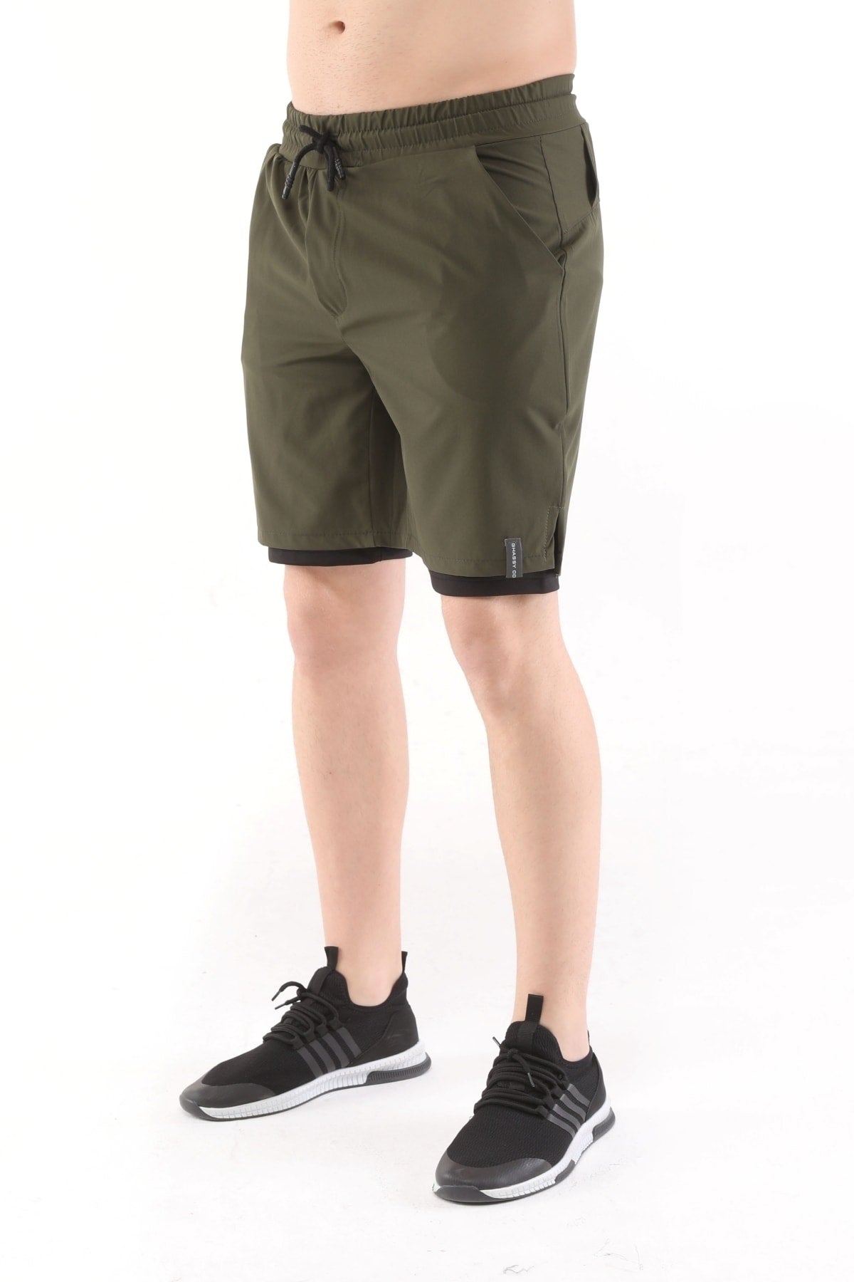 Men'S Running Quick Dry Micropoly Training Turf Fitness Short Tights Outdoor Shorts