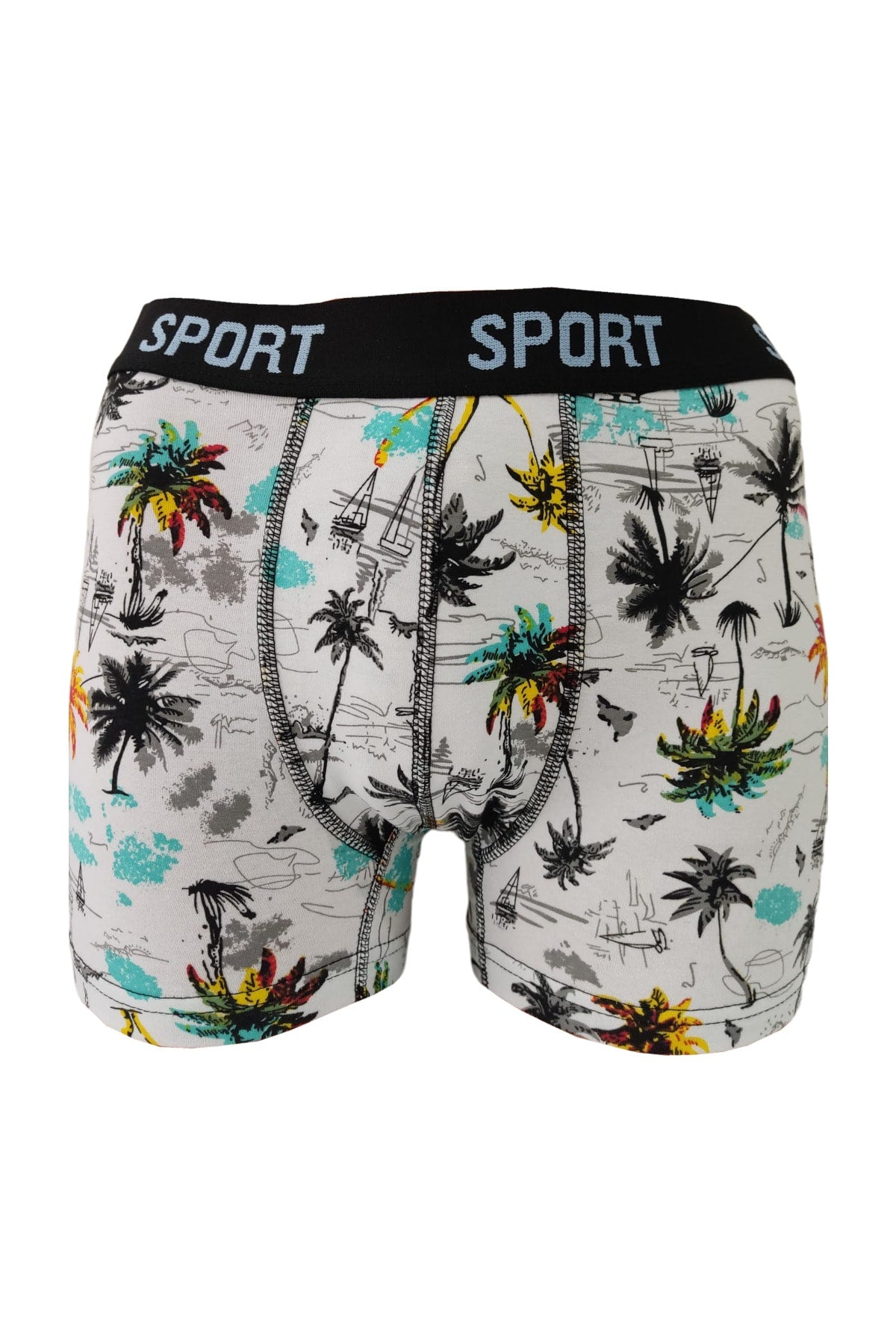 Men'S Patterned 5-Piece Premium Box Combed Cotton Lycra Boxer
