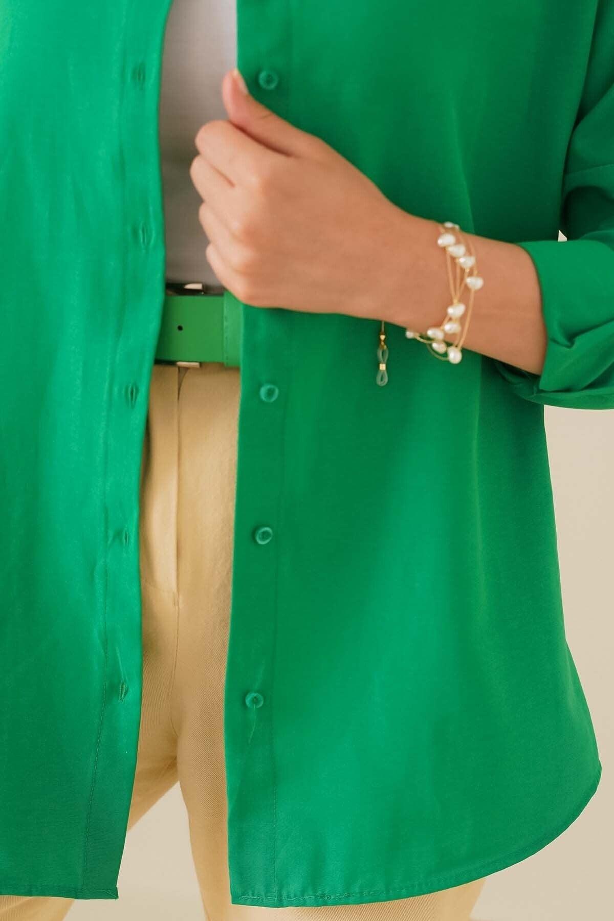 Oversize Basic Shirt Pastel Green - Swordslife